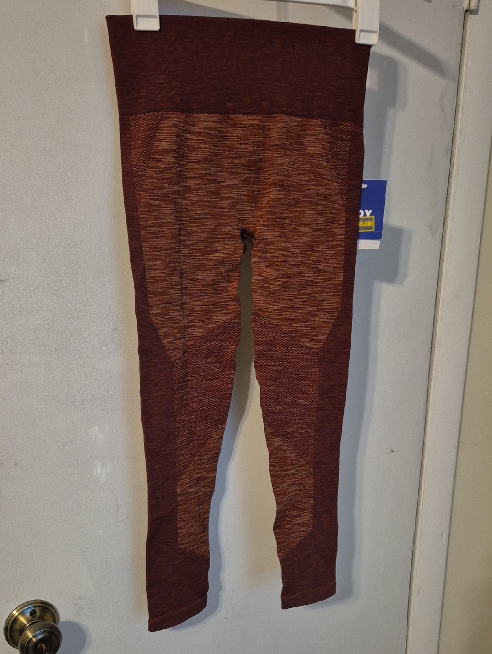 JoyLab Kids Marled Burgundy Seamless Leggings
